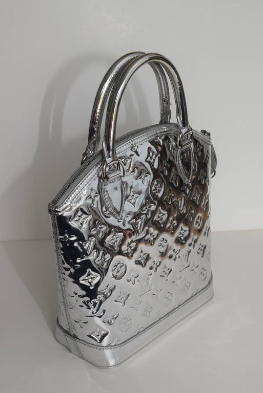 Louis Vuitton, Bags, Louis Vuitton Silver Patent Monagram Miroir Alma  Handbag Rare Find New