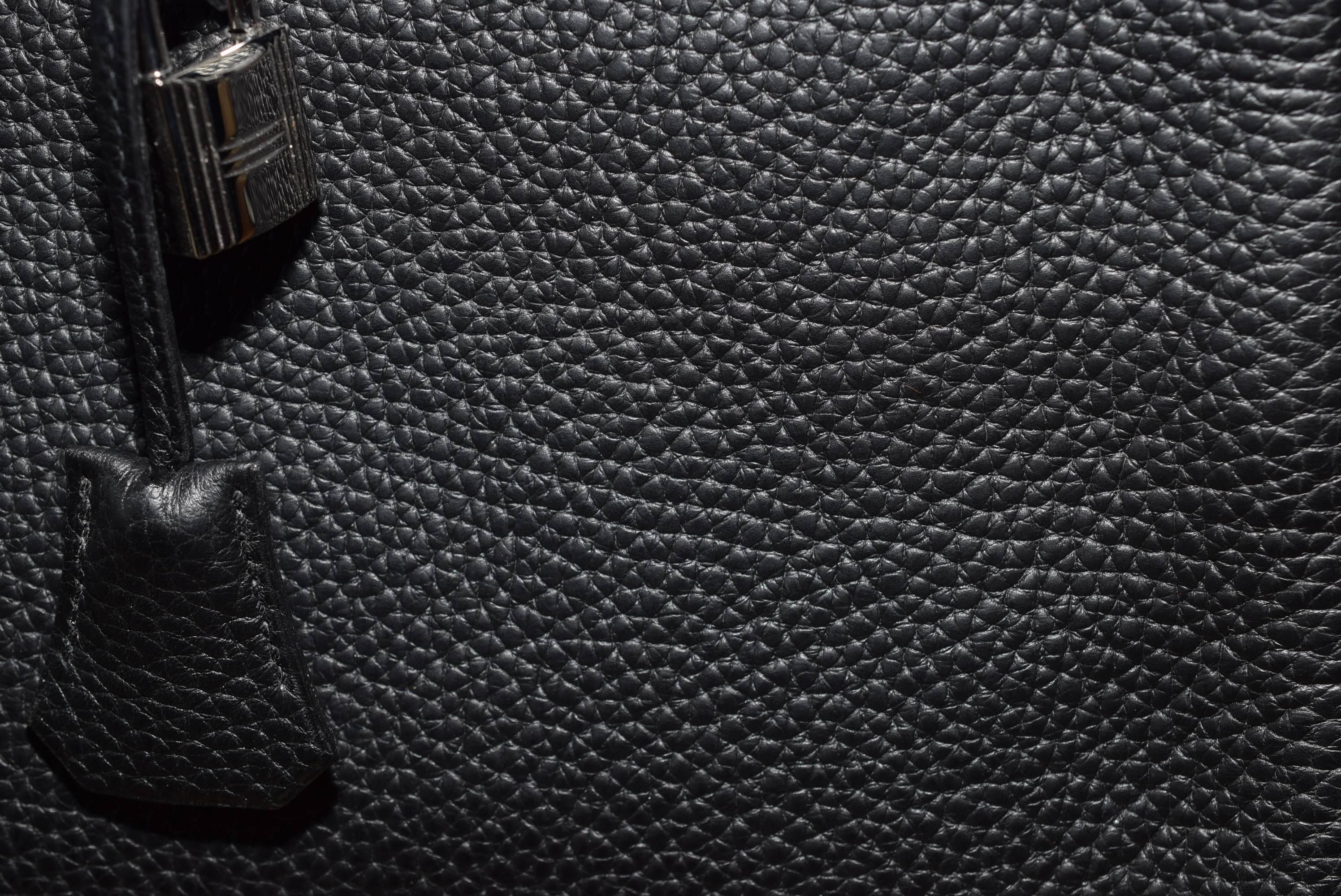 Hermes Birkin 40cm Togo Black Leather Bag For Sale 4