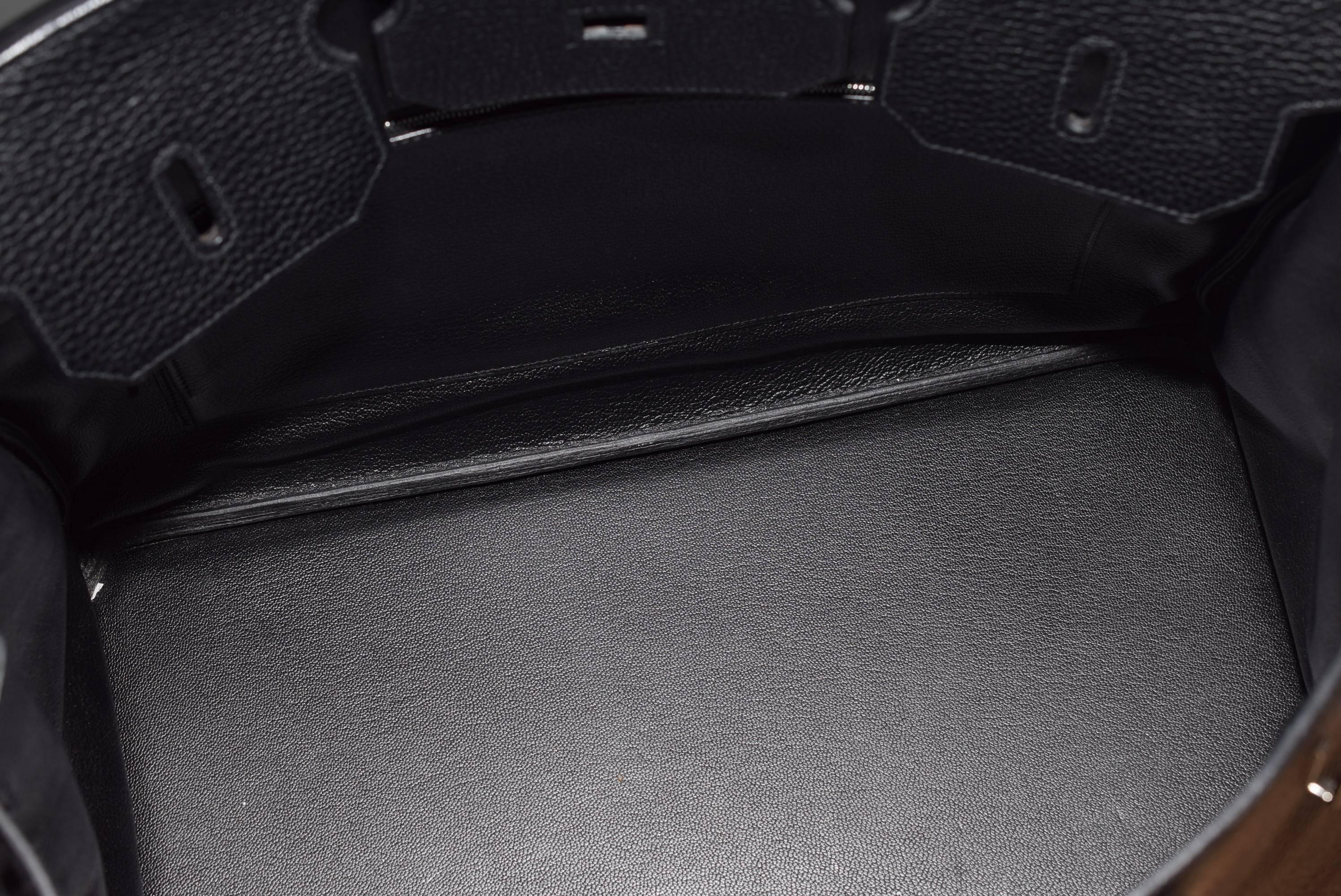 Hermes Birkin 40cm Togo Black Leather Bag For Sale 5