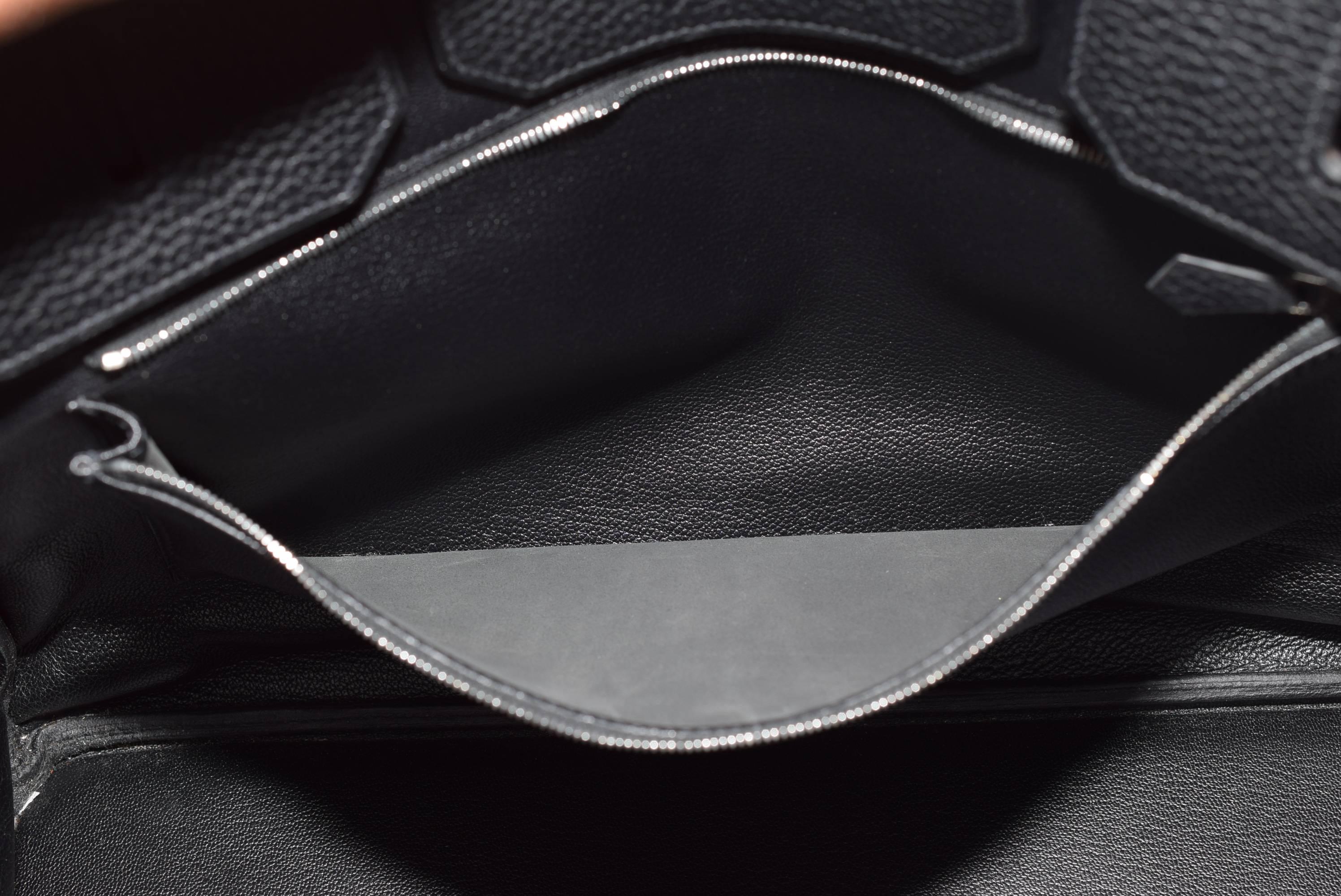 Hermes Birkin 40cm Togo Black Leather Bag For Sale 6