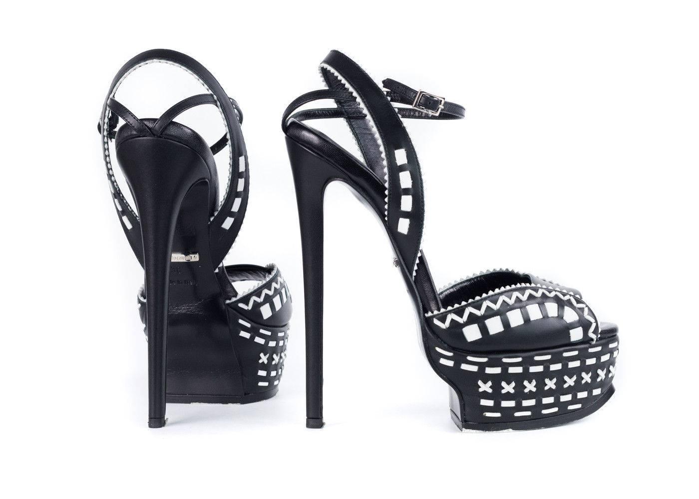 patterned platform heels