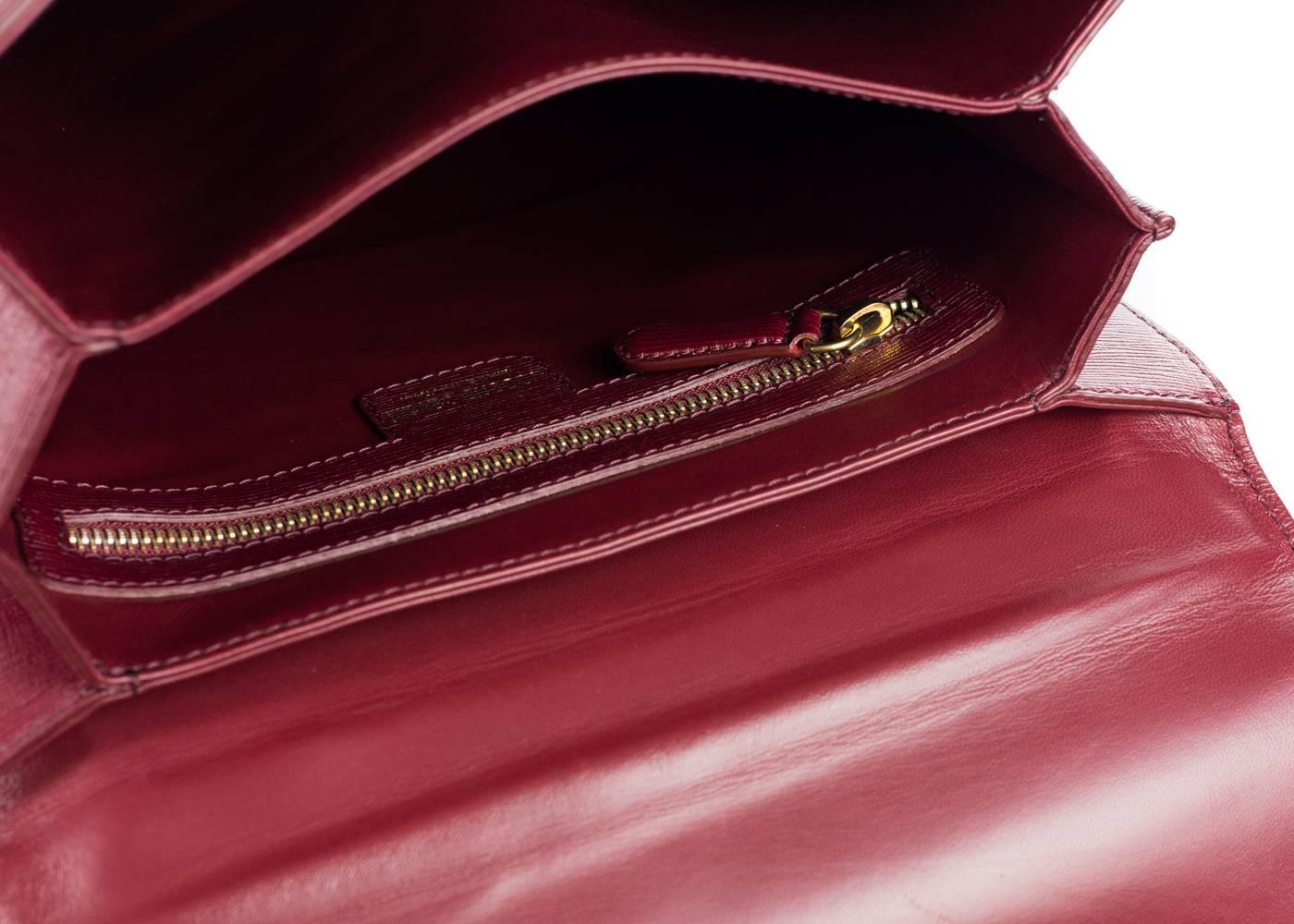Brown Roberto Cavalli Women Red Leather Medium Queen Satchel Shoulder Bag For Sale