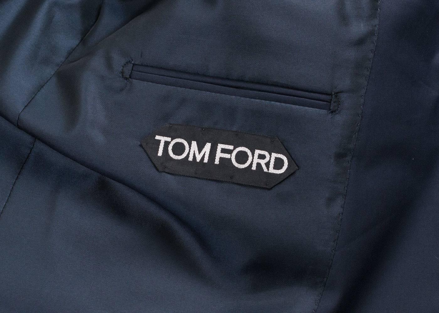 Black Tom Ford Navy Shelton Base Cotton 2-Piece Suit For Sale