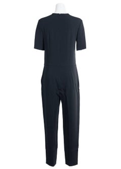 Stella McCartney Womens Black Slim Cut Jumpsuit with Gold Chain