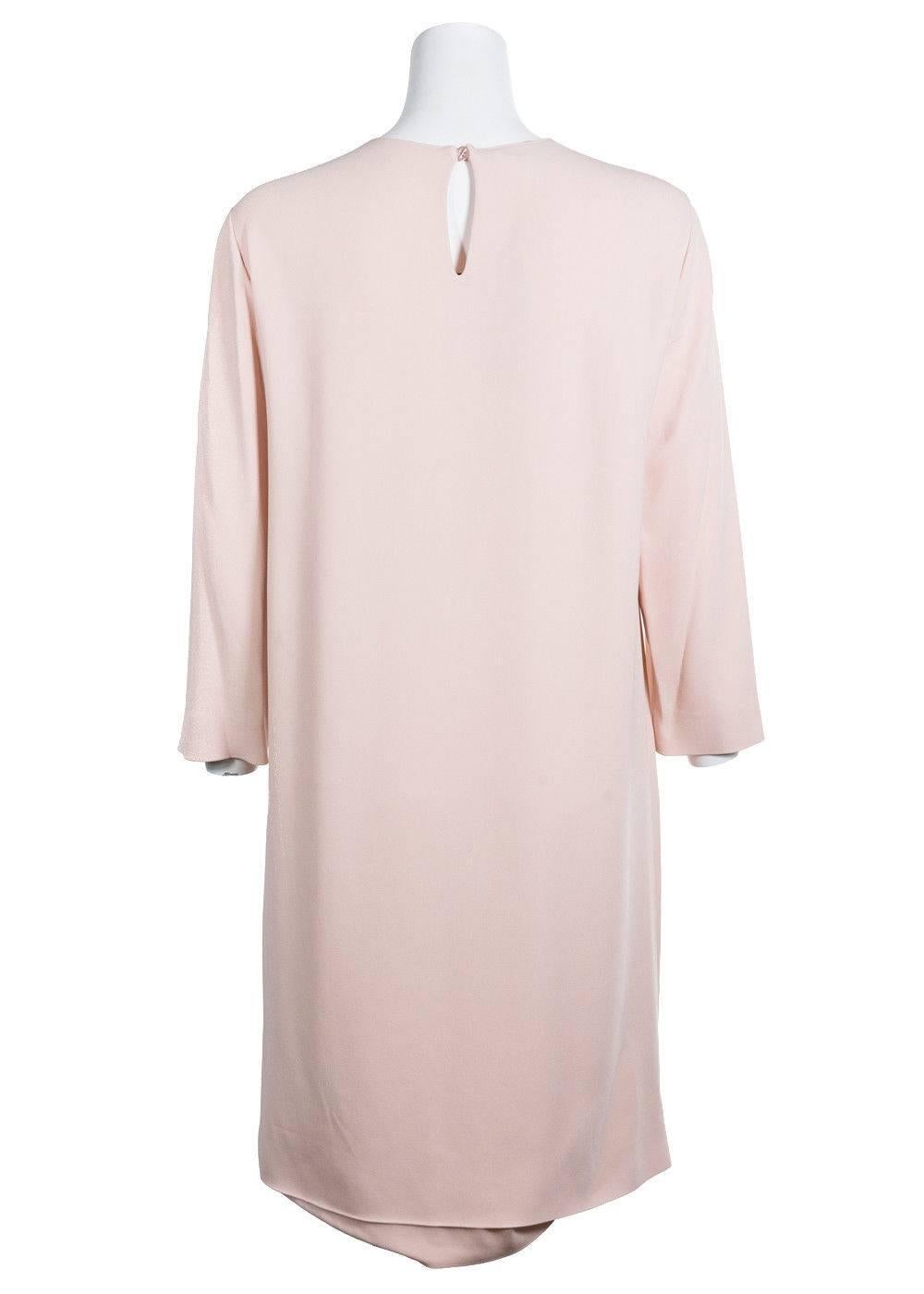 Stella McCartney Women Pink Swan Embroidered Long Sleeve Dress In New Condition In Brooklyn, NY