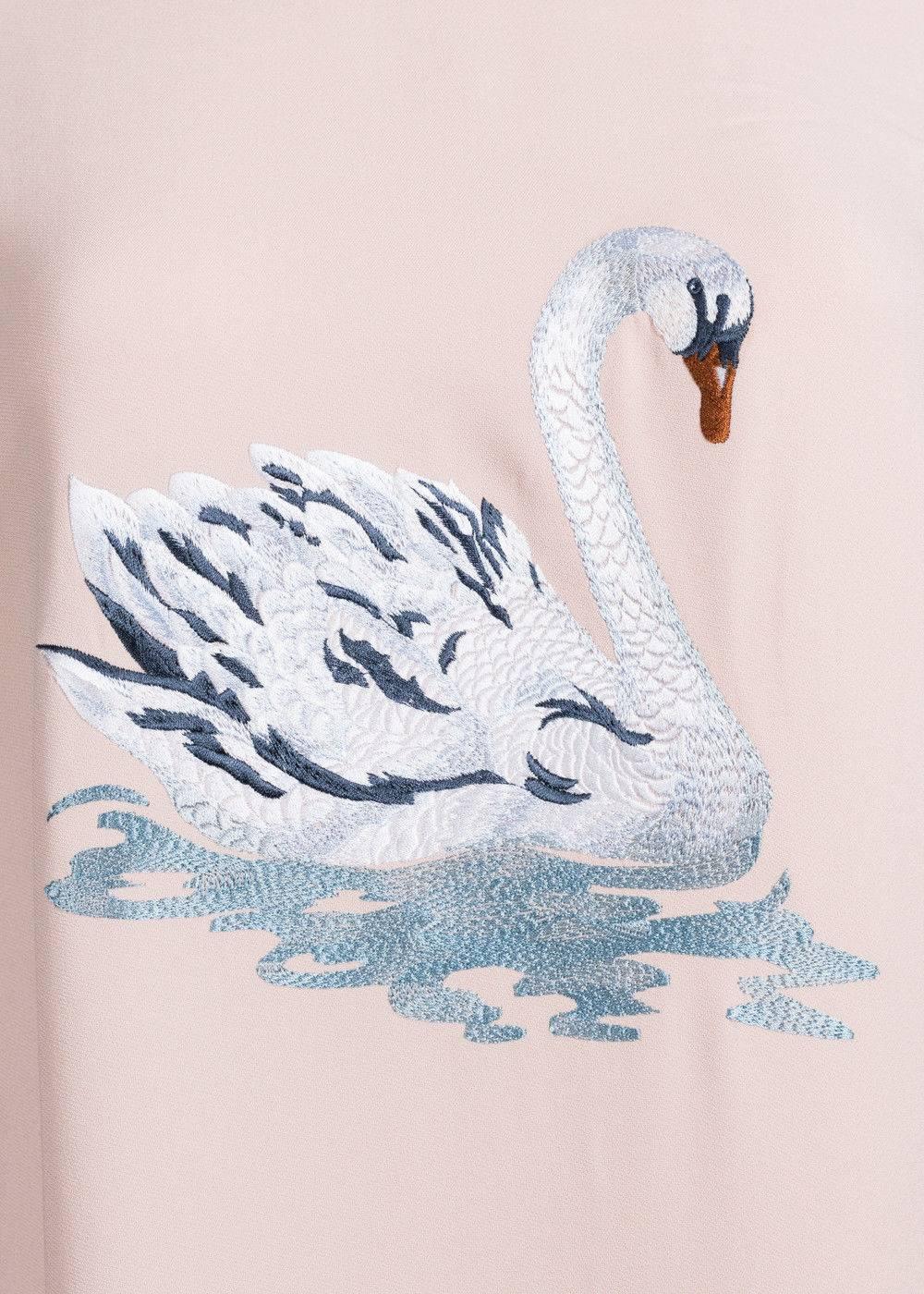 Brand New Stella McCartney Swam Embroidered Dress
Original Tags 
Retails $1250.00
Size EUR 40 / US 8

The Stella McCartney Swan Embroidered dress is the perfect essential. This long sleeved piece features a fine embroidered swan on its center. You