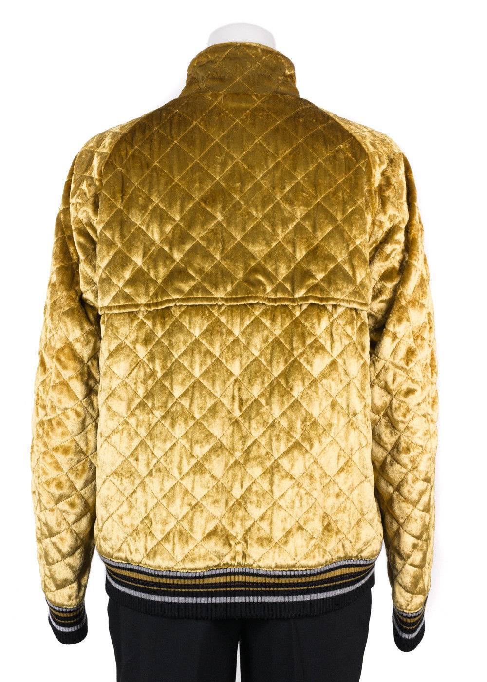 Brand New Maison Margiela Quilted Bomber Jacket
Original Tags & Hanger Included
Retails in Stores & Online for $2795
Size IT44 / US8 
*Please refer to Maison Margiela's size chart*

Make a style statement in this vibrant velvet quilted bomber jacket