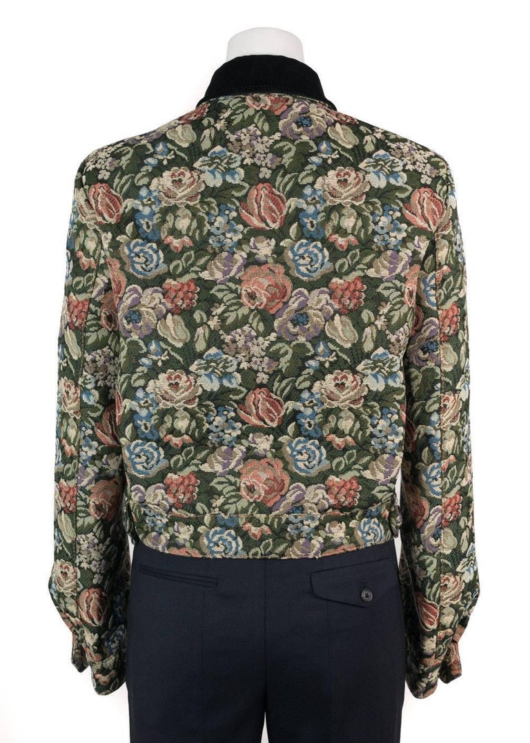 Download Miu Miu Womens Multi Cotton Blend Floral Jacquard Bomber ...