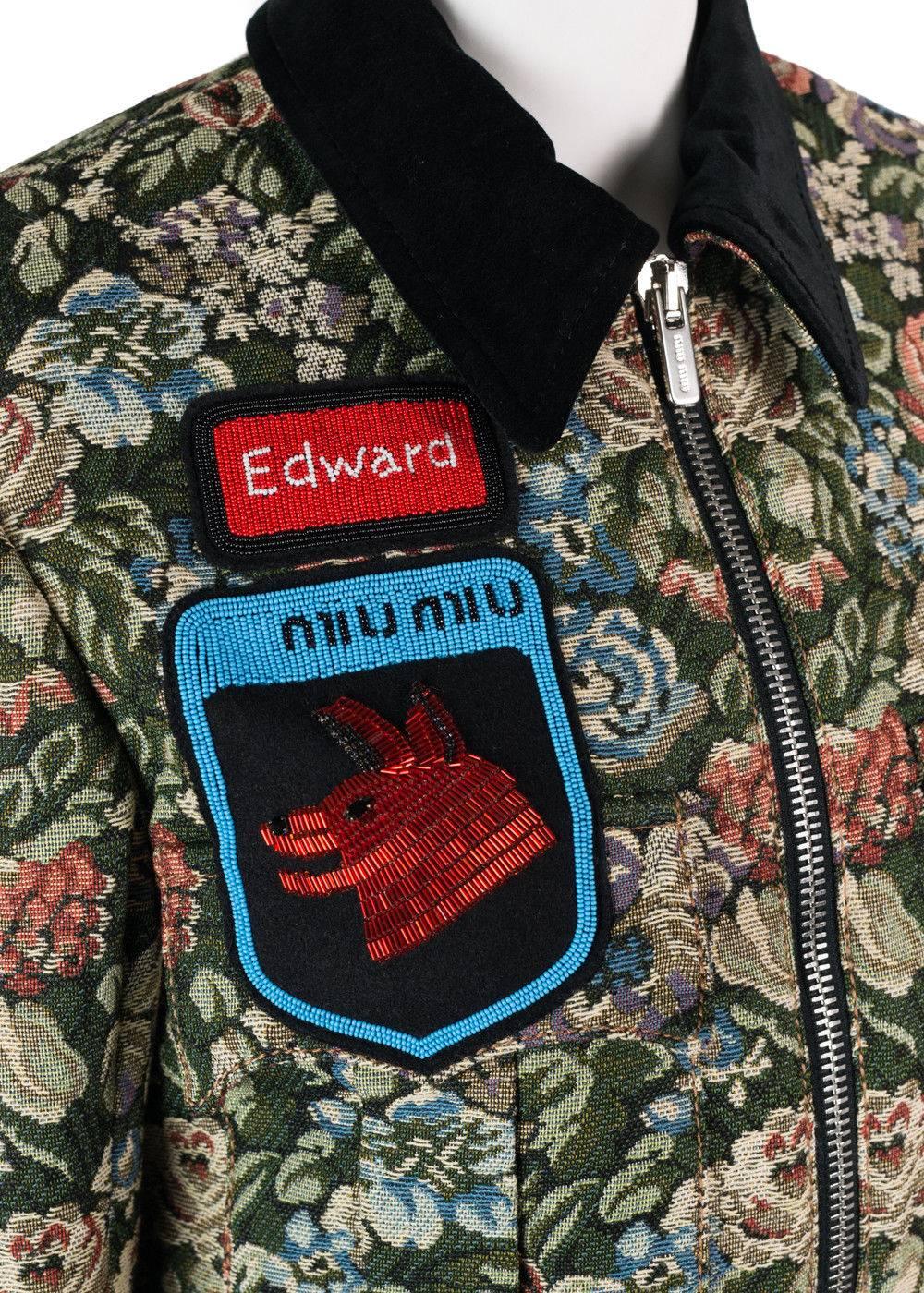miu miu floral jacket