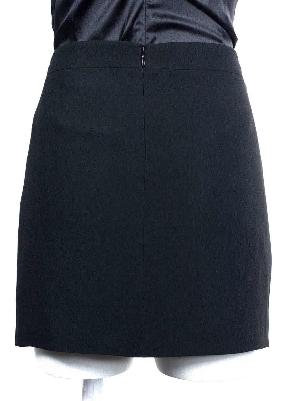 Stella McCartney Black Floral Embroidered Mini Skirts In New Condition In Brooklyn, NY