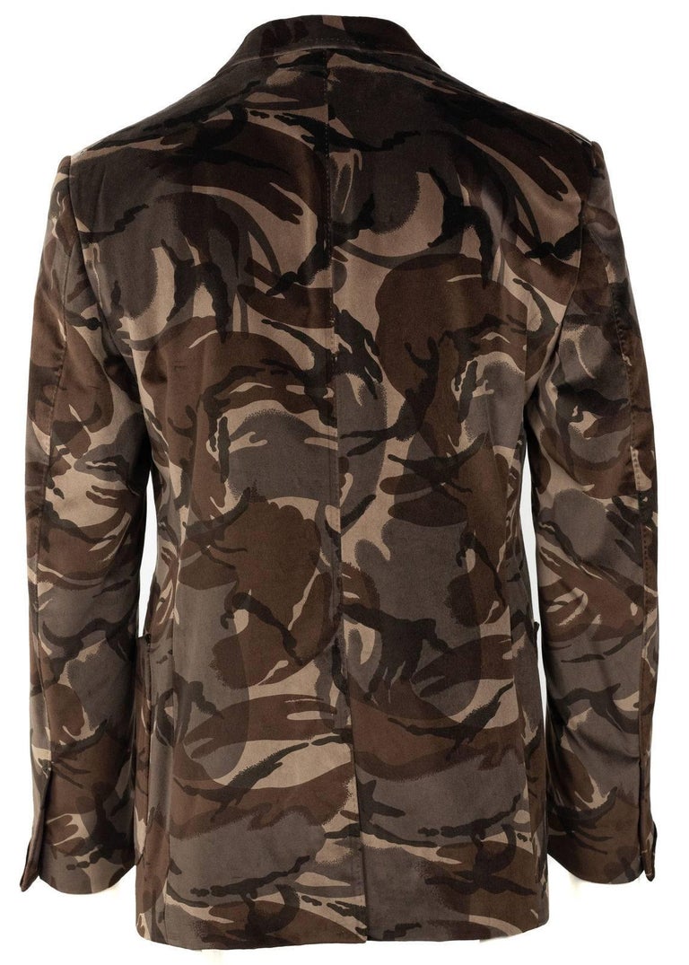 Tom Ford Men's Camouflage Velvet Shelton Dinner Blazer Jacket For Sale ...