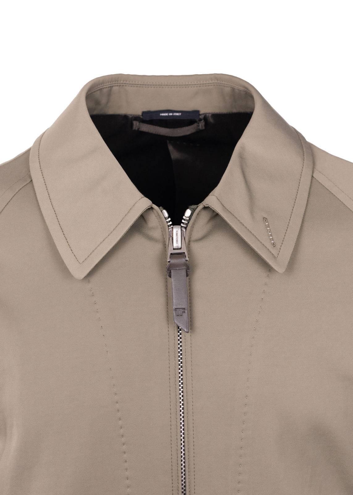 Tom Ford Men Brown Cotton Blend Sartorial Zip Jacket Size 48/38~RTL$3550 For Sale 1