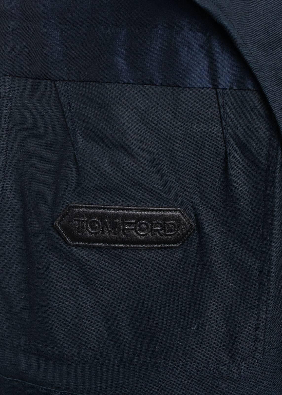 Tom Ford Men's Blue Cotton Four Pocket Utility Jacket For Sale at 1stDibs