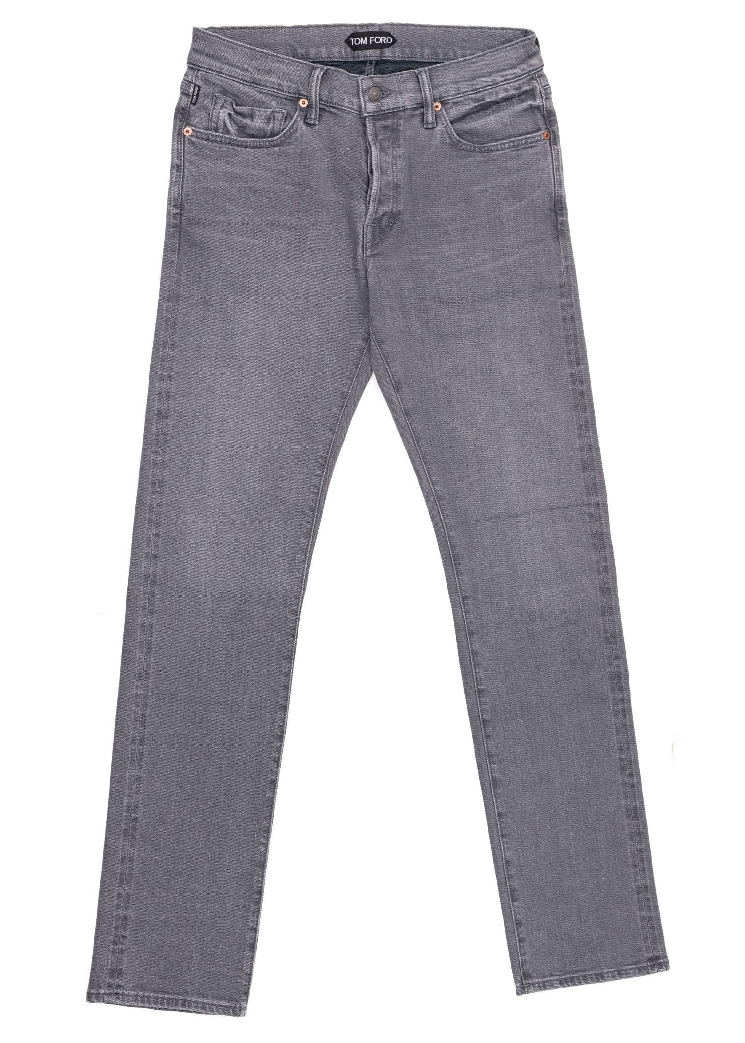 Take a stroll in your medium wash Tom Ford Selvedge Jeans. This durable pair was designed using firm aerated cotton, a straight fit, and a four button front fly design. Pair these jeans with a relaxed top for the perfect all casual look.

 ​​​​New