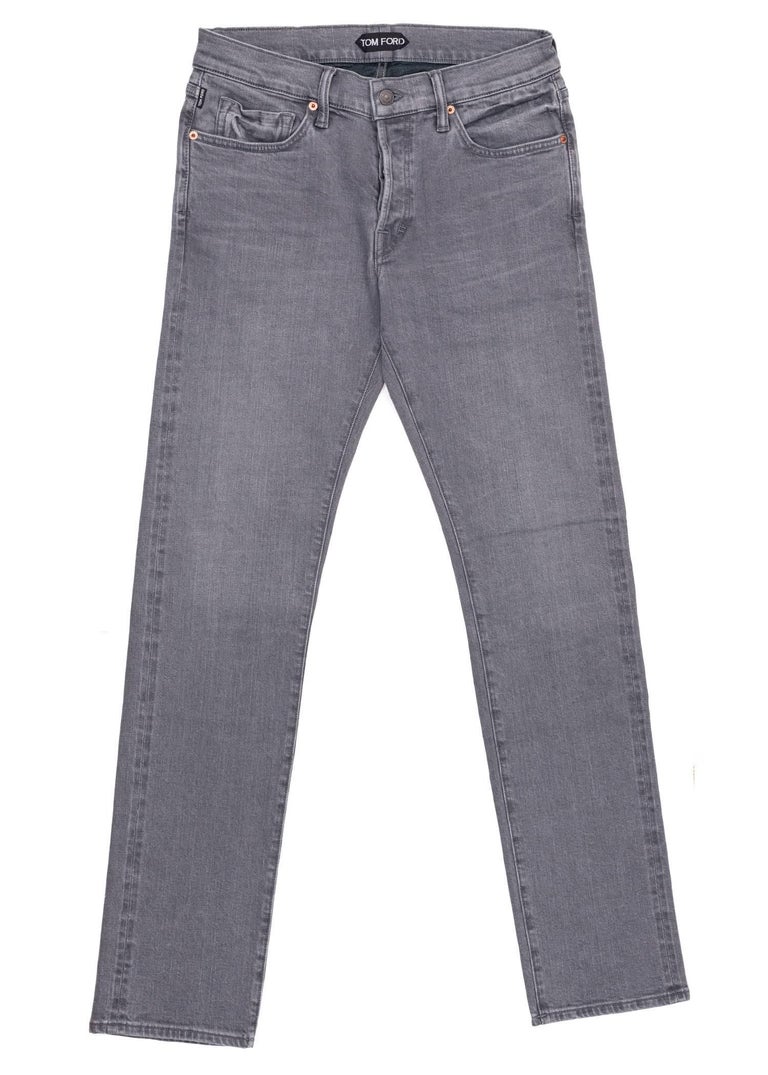 Tom Ford Selvedge Denim Jeans Medium Grey Wash Size 34 Straight Fit ...