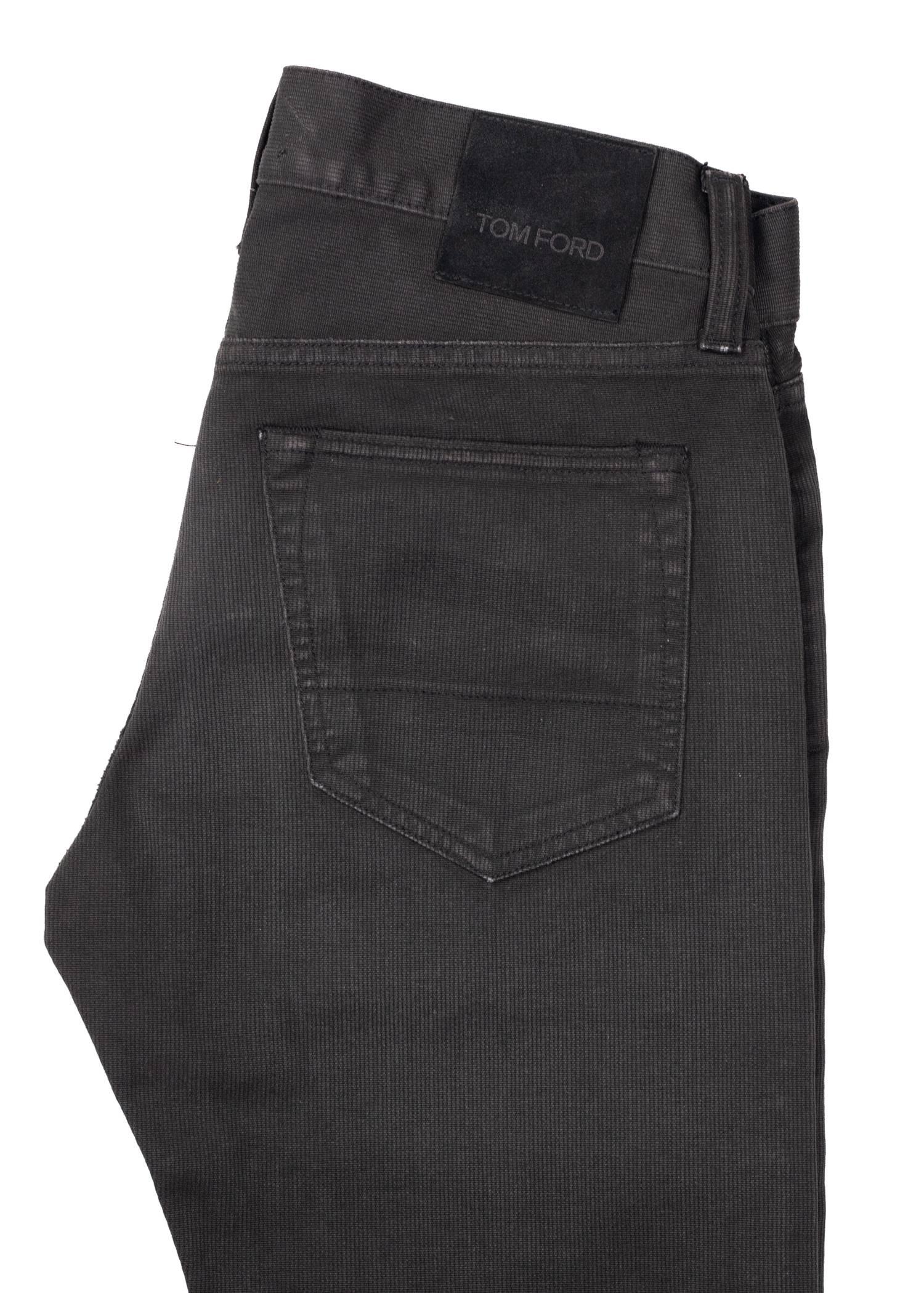 Black om Ford Denim Jeans Dark Grey Wash Size 28 Straight Fit Model For Sale