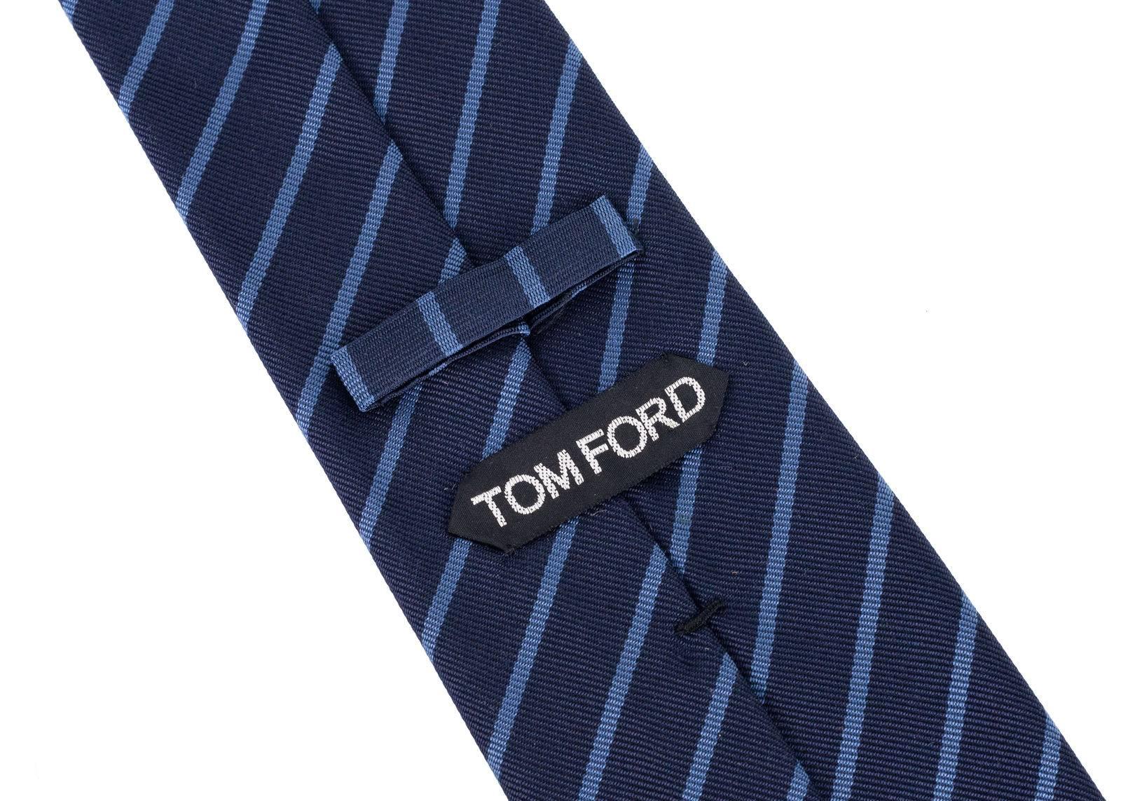 Tom Ford Dark Light Blue Stripped 3.25