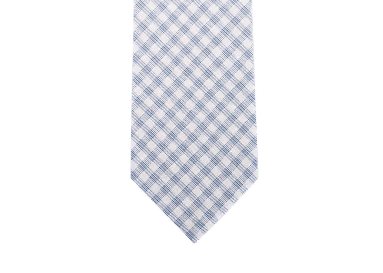 White Tom Ford Mens Plaid Check Ivory Blue Cotton 4