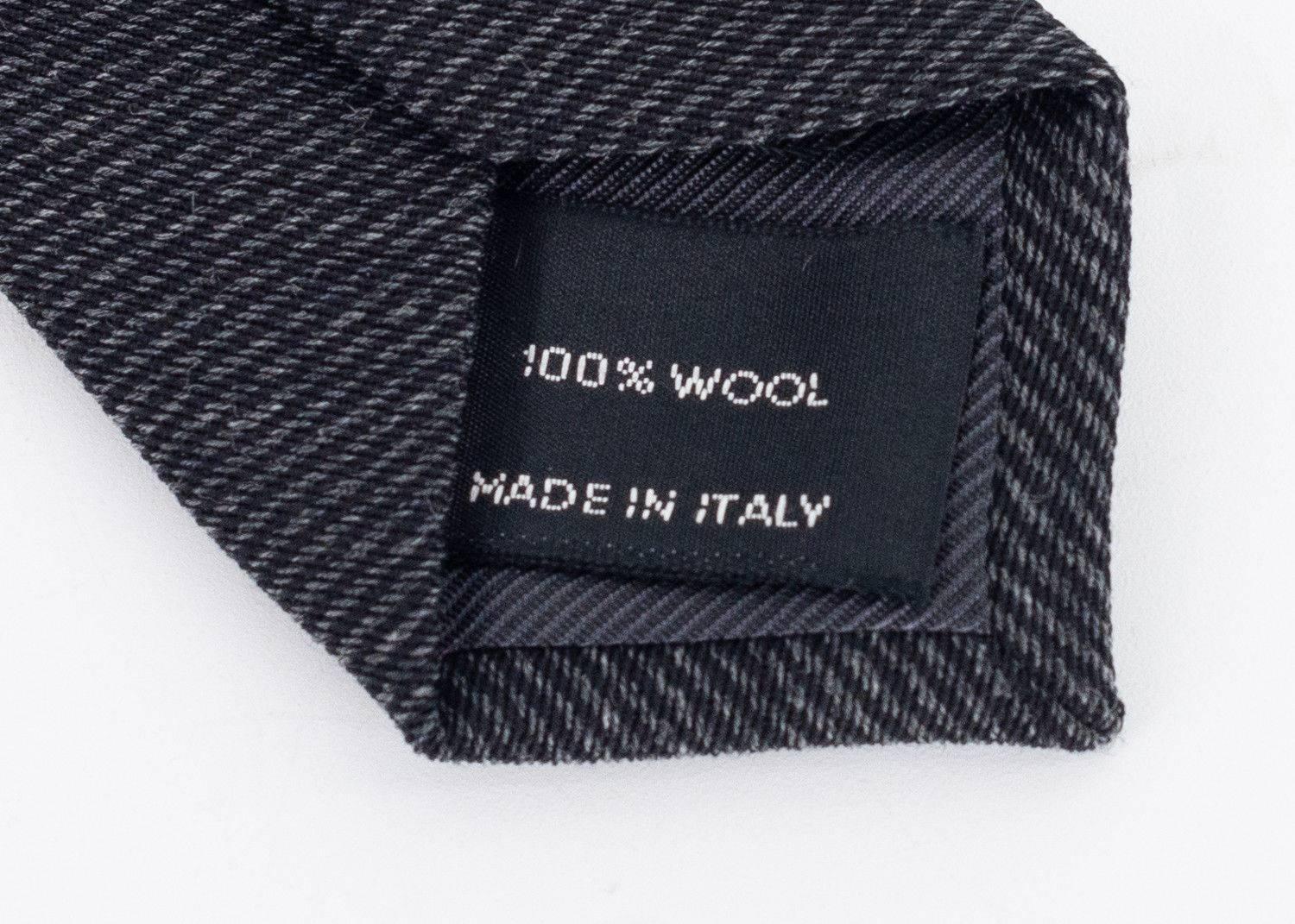 Black Tom Ford Men's Dark Brown Woven Striped 4 Inch Classic Tie  For Sale
