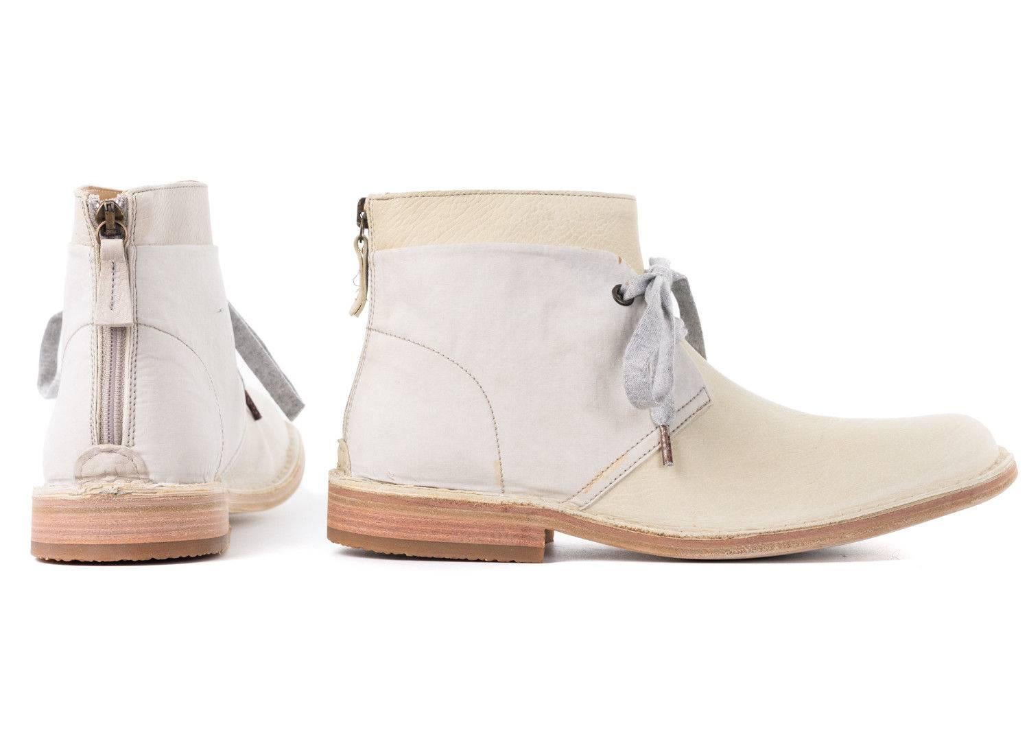 ivory ankle boots