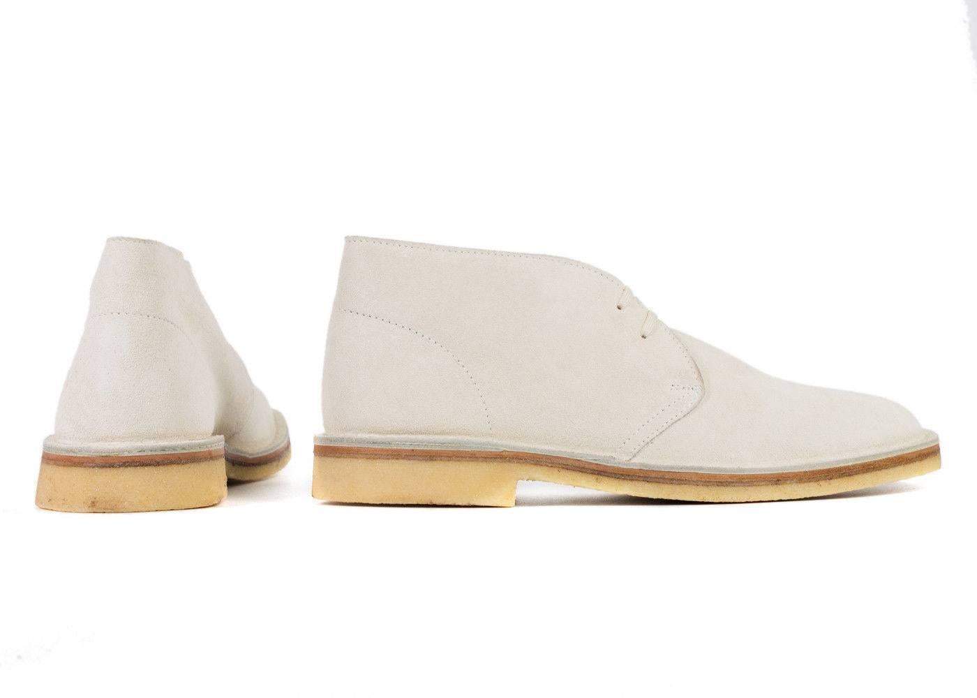 Beige Church's Womens Off-White Suede Donna Ankle Desert Boots For Sale