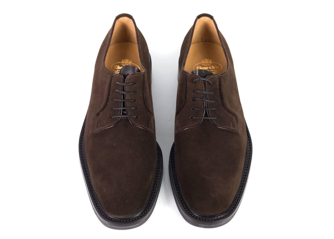 Men's Church's Women's Dark Brown Suede Lace Up Shoes For Sale