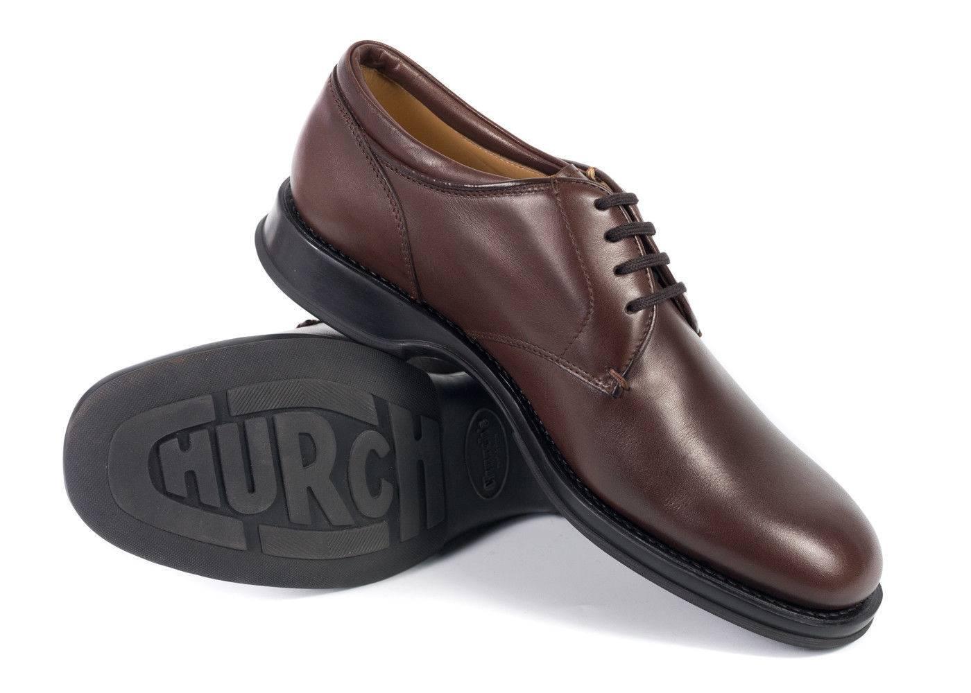 Church's Women's Solid Brown Leather Lace Up Shoes In New Condition For Sale In Brooklyn, NY