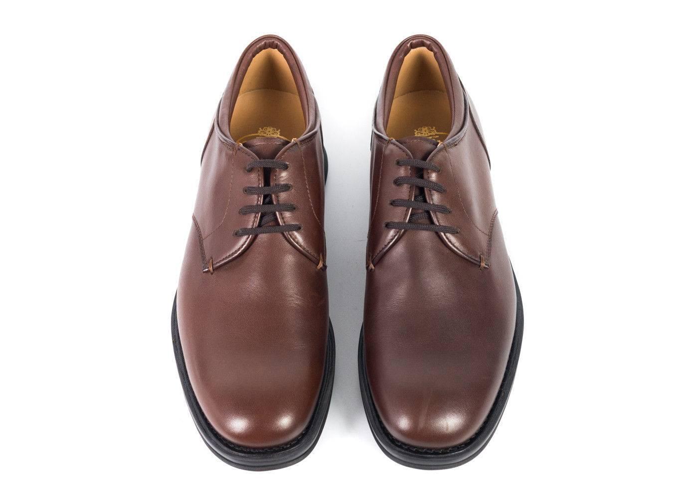 Church's lace up shoes in a gorgeous brown leather. These lace up shoes are perfect for professional occasions or worn as a trendy casual look. Pair it with a pair of culottes or black jeans with a striped button down or feminine blouse for a chic