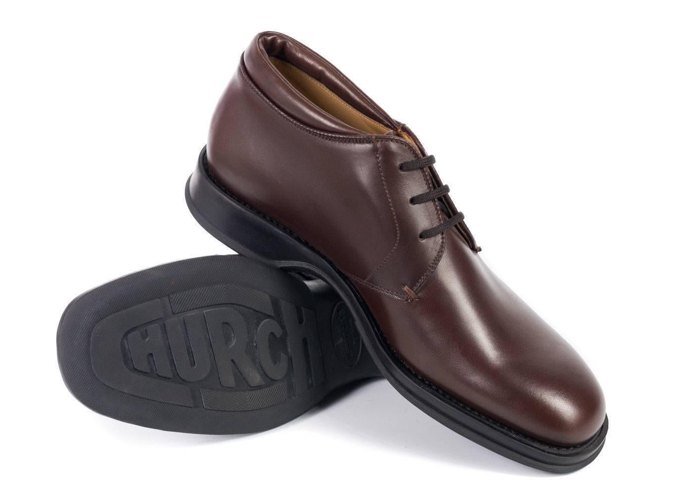 Church's Women's Solid Brown Leather Lace Up Shoes In New Condition For Sale In Brooklyn, NY