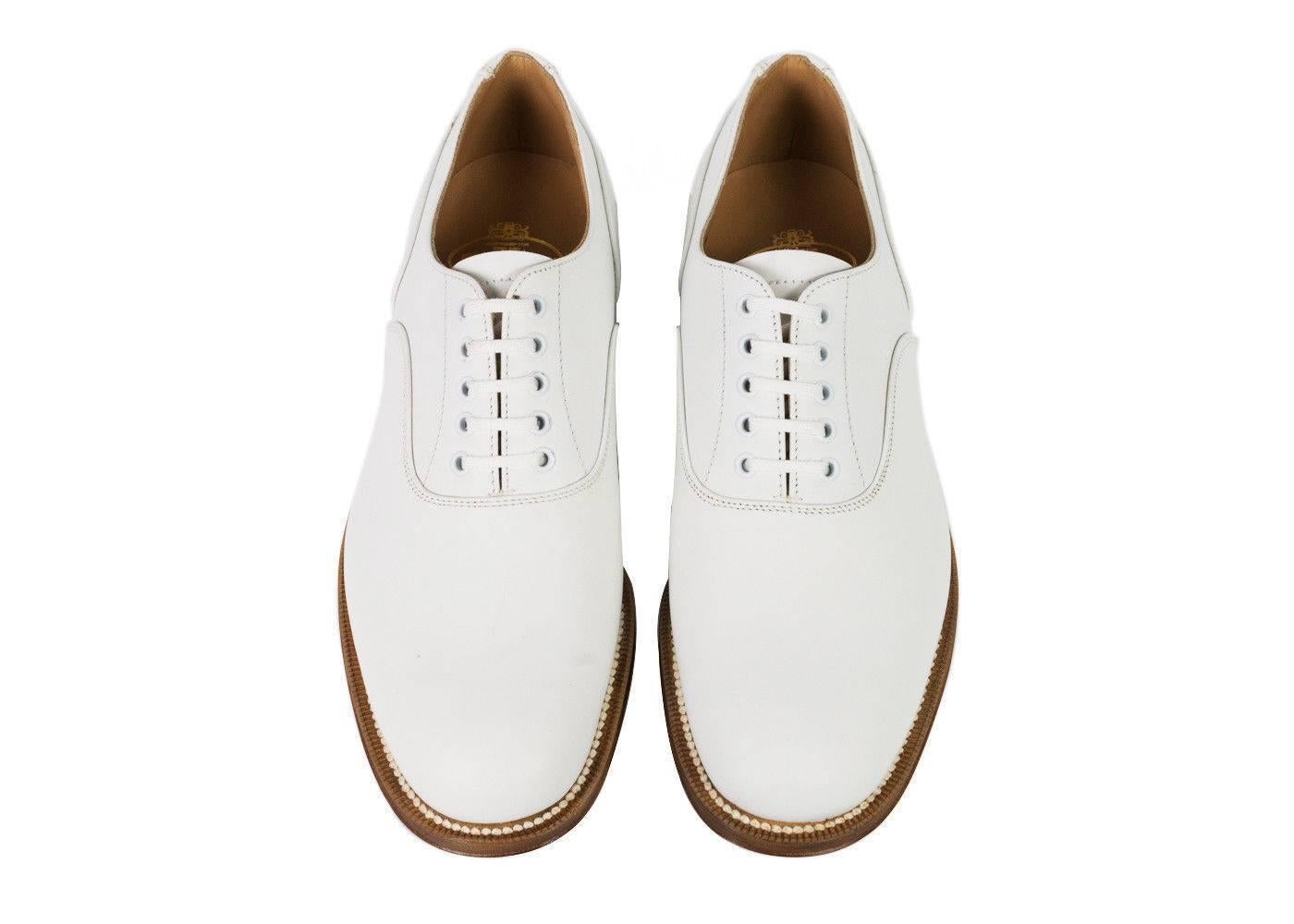 Women's or Men's Church's Women's Bella White Leather Derby Shoes For Sale