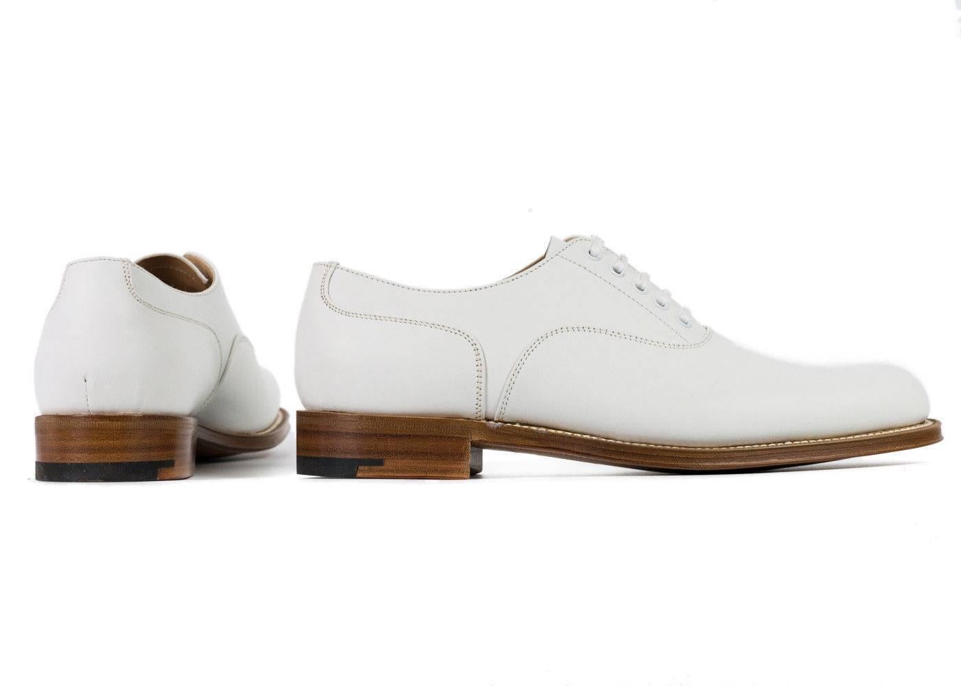 Gray Church's Women's Bella White Leather Derby Shoes For Sale