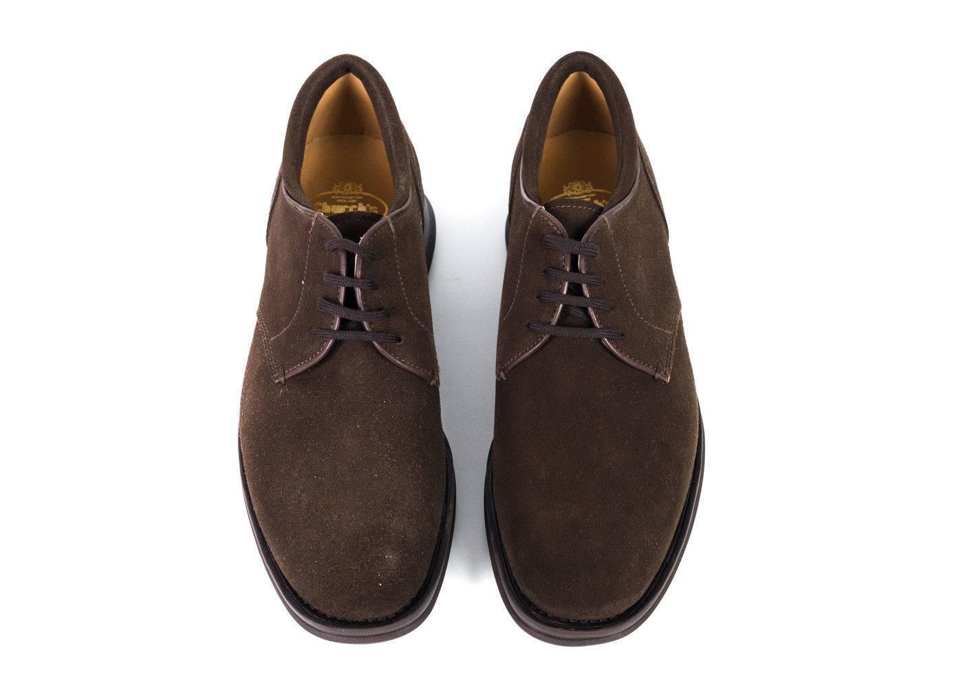 Men's Church's Dark Brown Suede Lace-Up Charmain Shoes For Sale