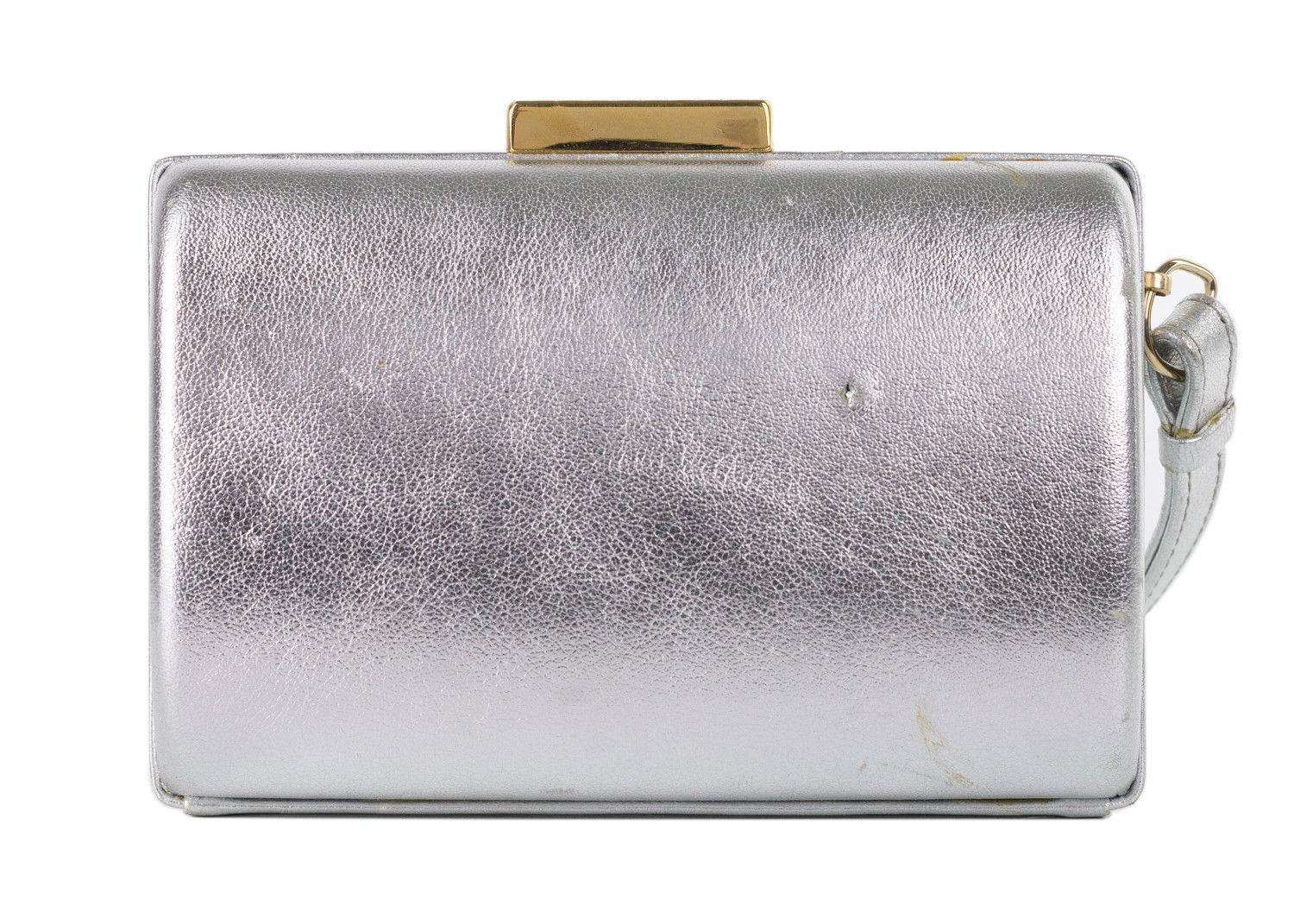 metallic silver handbags