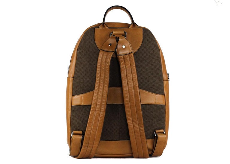 Brunello Cucinelli Men's Solid Tan Leather Full Backpack ...