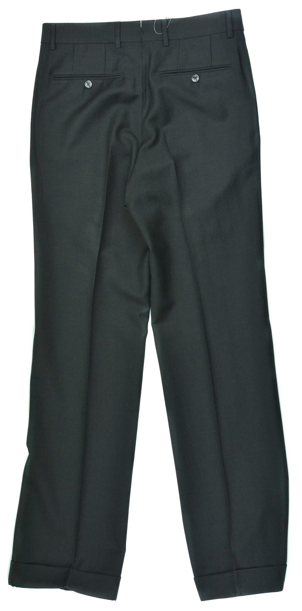 Embrace the idea of modern sophistication in your Tom Ford Trousers. This exquisite pair features a rich twill wool and mohair, straight fit silhouette, and modern classic pleated front face. You can pair these trousers with button down and tonal