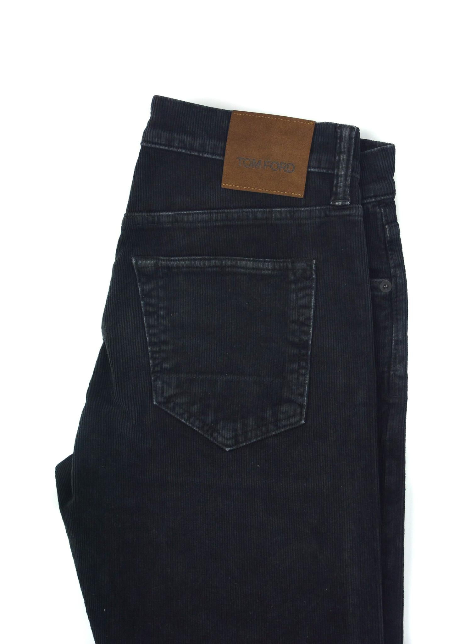 Tom Ford Men's Dark Grey Corduroy Straight Jeans In New Condition For Sale In Brooklyn, NY
