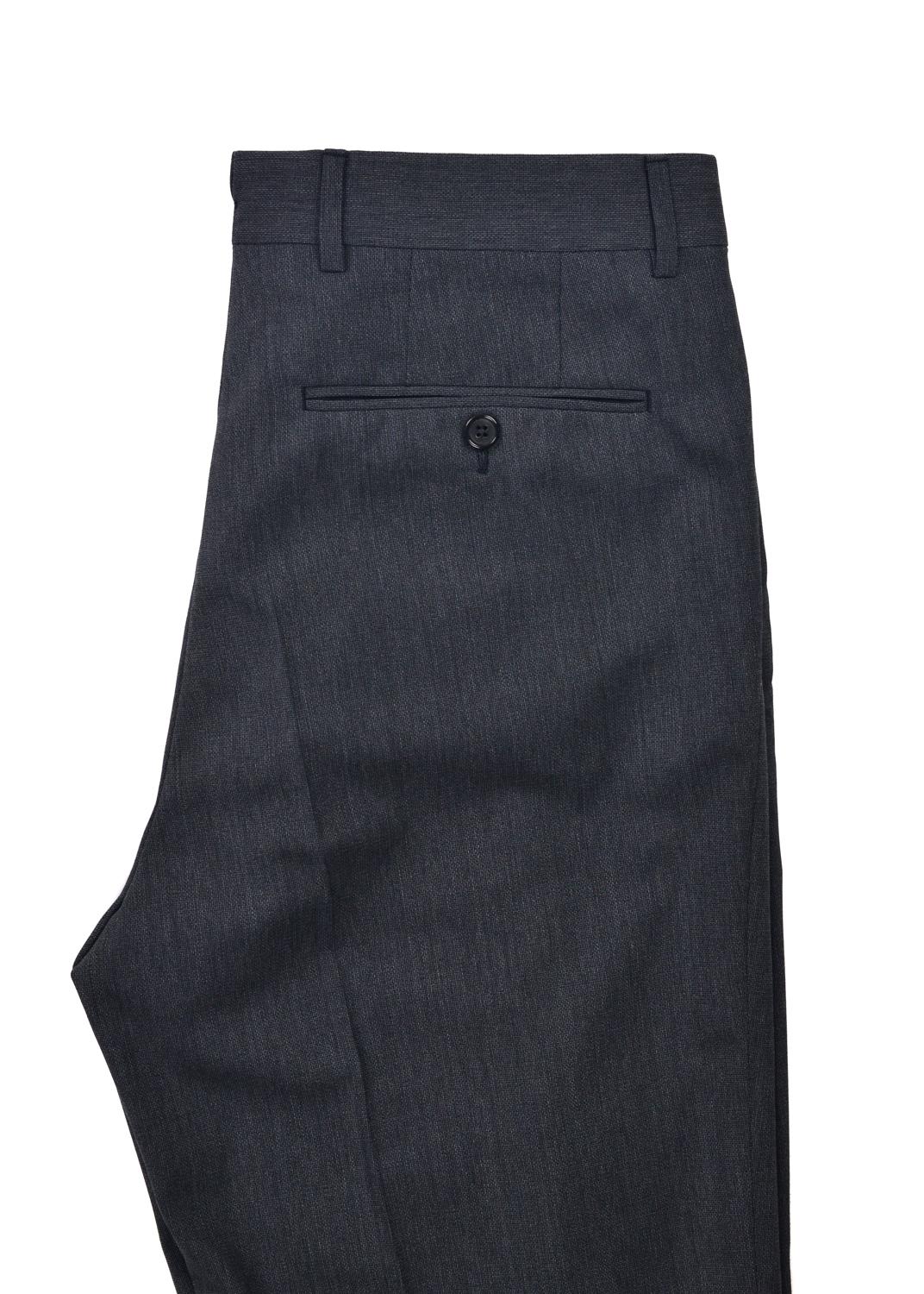 Black Tom Ford Men's Dark Grey Wool Twill Pleated Slacks For Sale