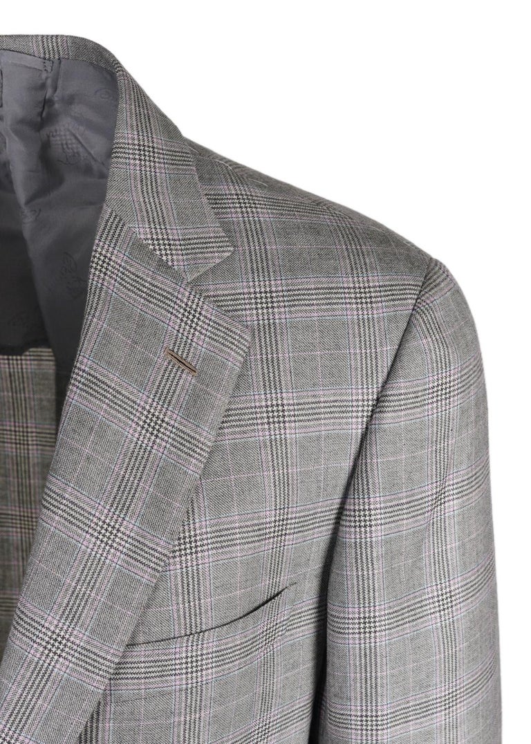 Brioni Mens Grey Check Cashmere Textured Toscana Sportcoat For Sale at ...
