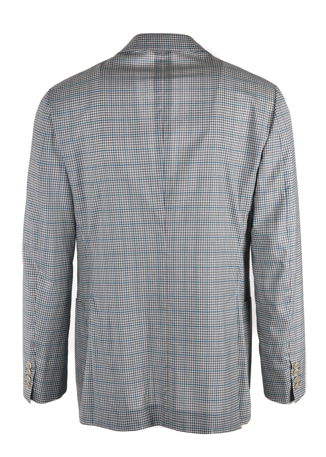 Gray Brioni Men Grey Blue Check Cashmere Piuma Sportscoat For Sale