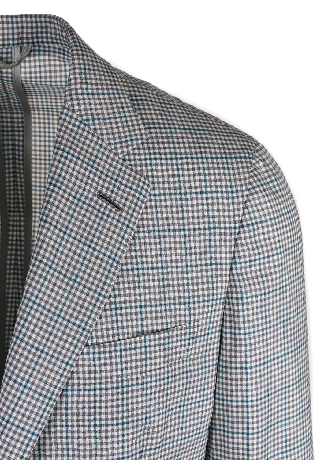 Men's Brioni Men Grey Blue Check Cashmere Piuma Sportscoat For Sale