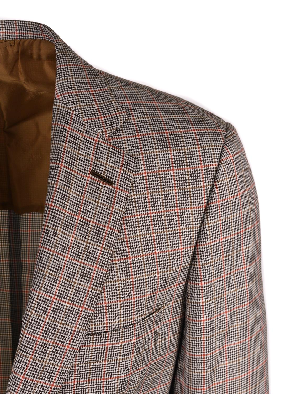 Men's Brioni Men Brown Wool Houndstooth Check Colosseo Sportscoat For Sale