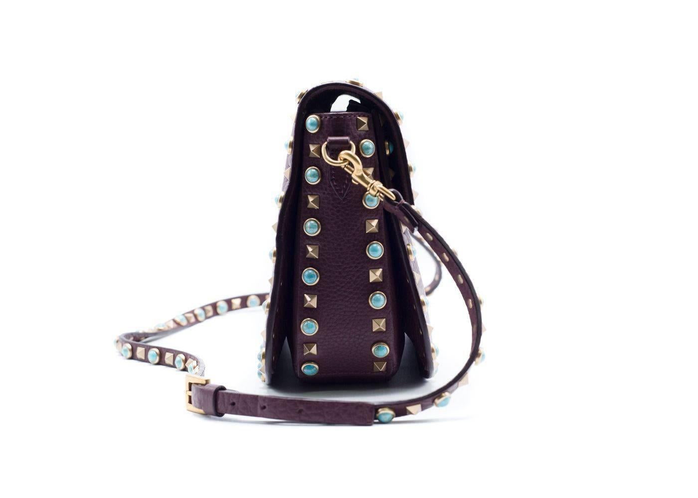 valentino turquoise studded bag