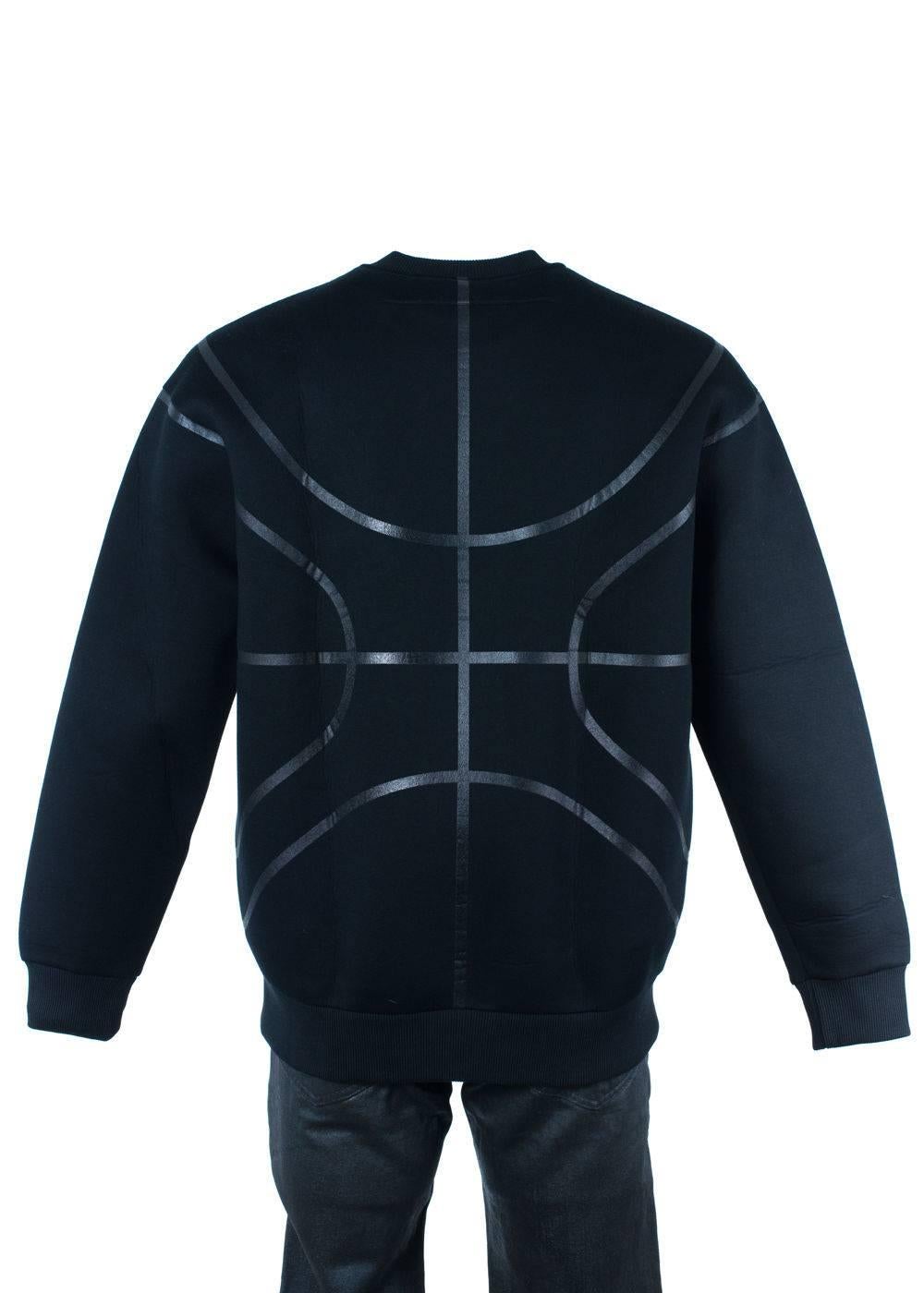 Givenchy Men's Black Viscose Basketball Sweater In New Condition For Sale In Brooklyn, NY