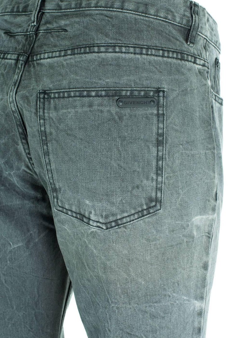 Givenchy Men's 100% Cotton Ash Gray Denim Jeans For Sale at 1stDibs