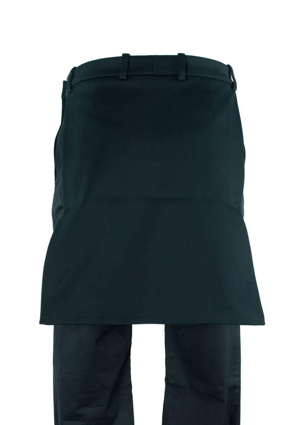 Givenchy Men's Black Cotton 17 Introductory Skirt In New Condition For Sale In Brooklyn, NY