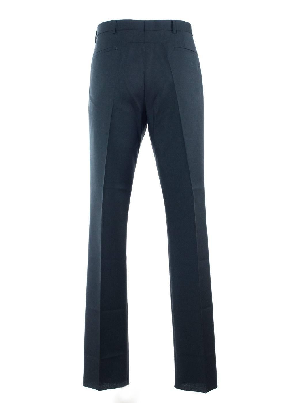 Givenchy Men's Classic Wool Blend Black Trousers  In New Condition For Sale In Brooklyn, NY
