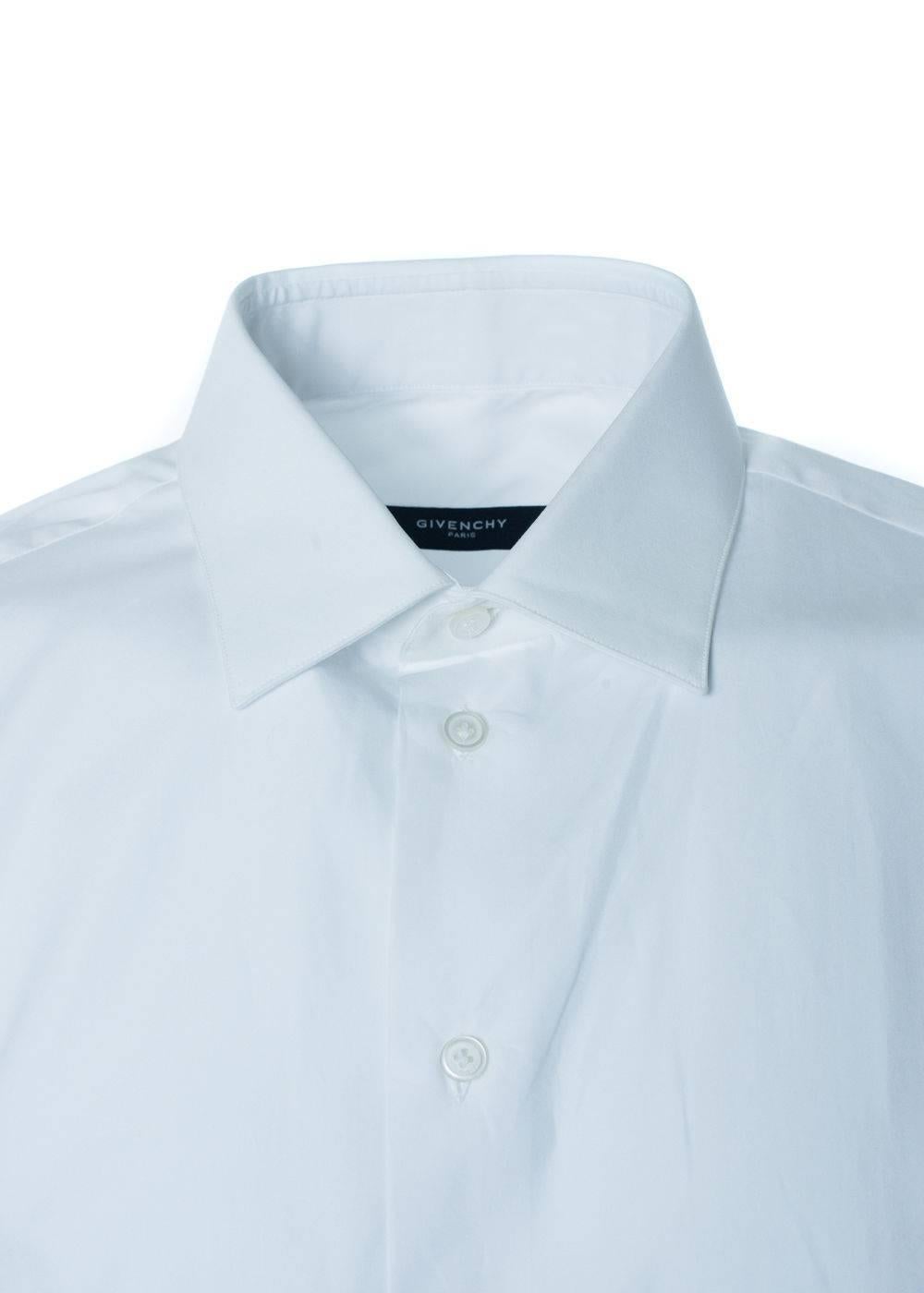 Brand New Givenchy Men's Button Down 
Original Tags
Retails in Stores & Online for $350
Men's Size E40 (XXS) Fits True to Size

Every man needs a classic white button down for those professional settings or dressy outings. This Givenchy button down