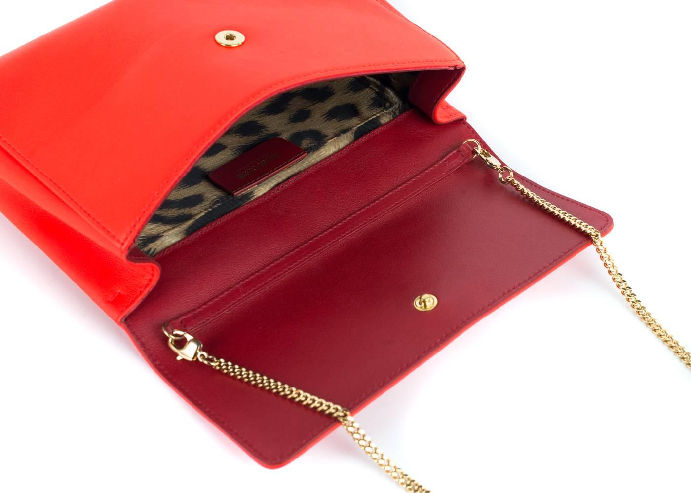 Women's Roberto Cavalli Womens Sea Red Leather Cosmetic Bag 