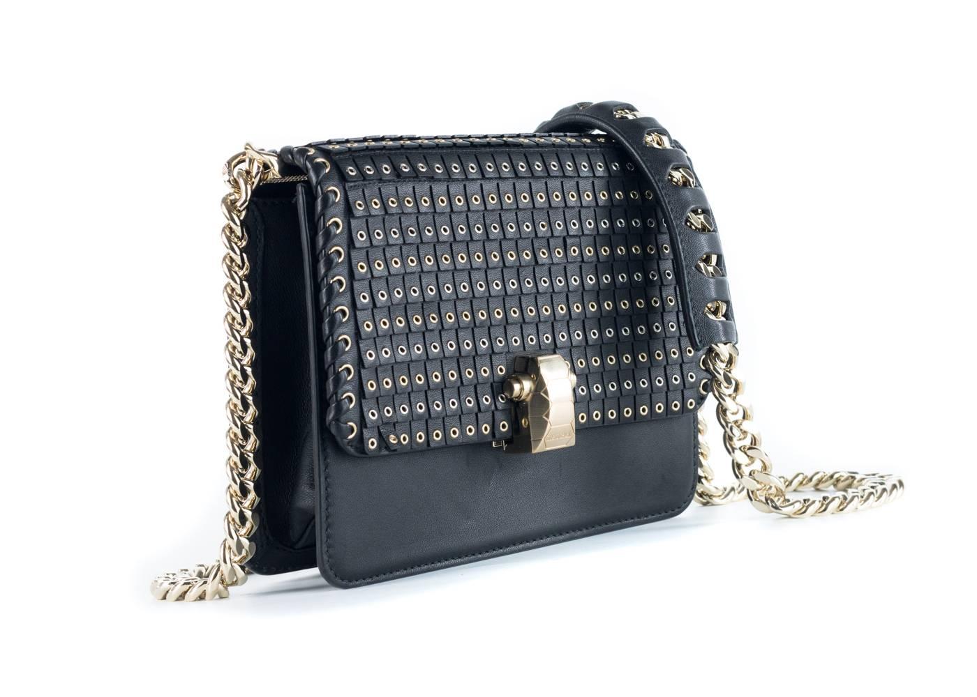 Roberto Cavalli Women's Mini Black Borsa Flap Shoulder Bag For Sale 1