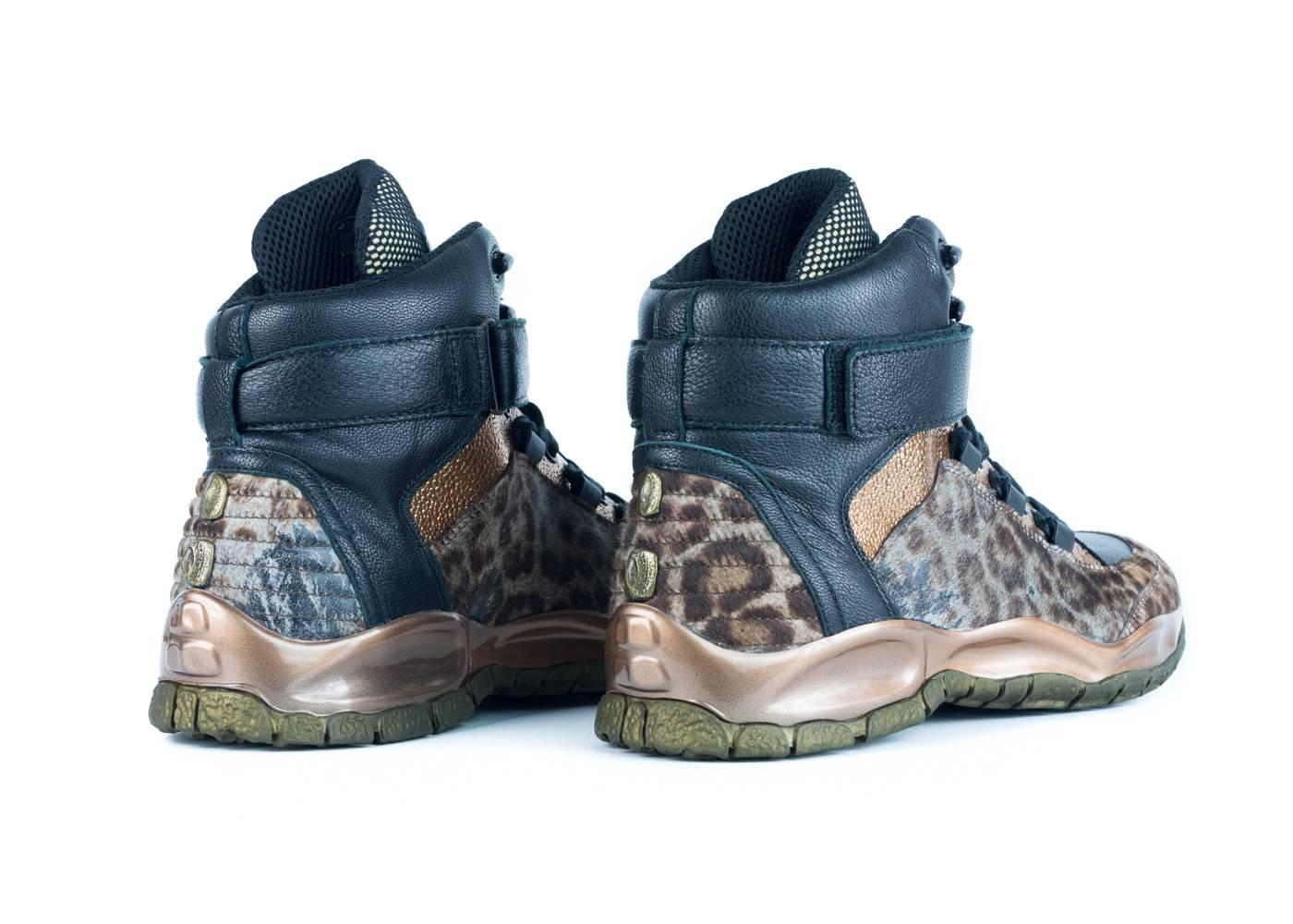 leopard print high top sneakers